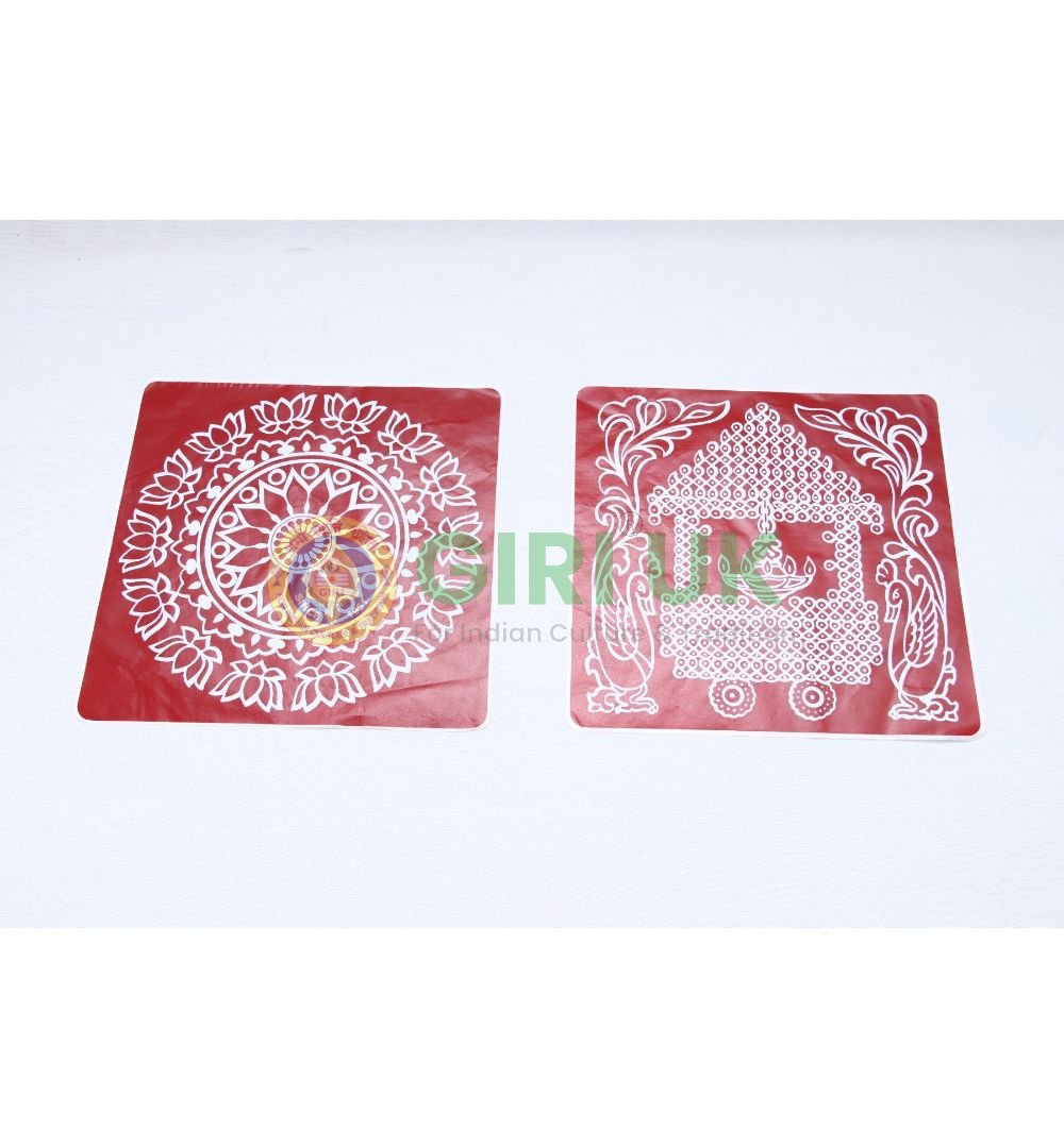 Maroon Kolam Sticker (2 Pcs)