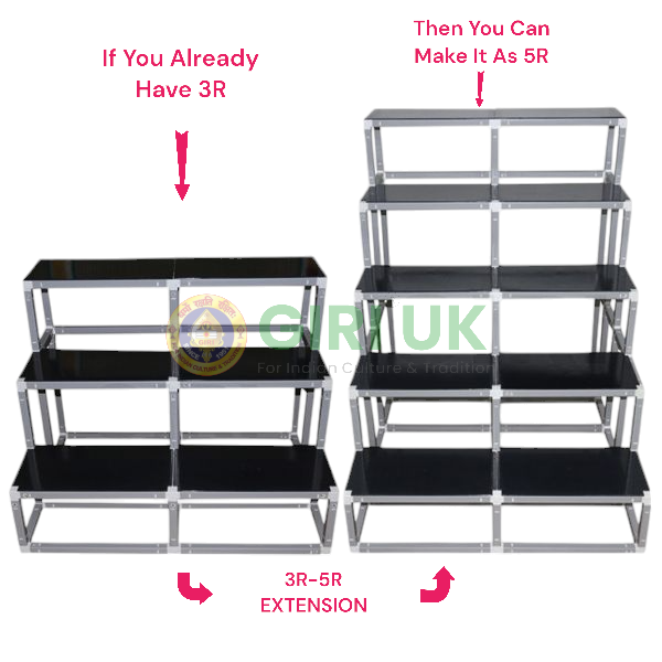 3 Steps 2-Width Regular Frame Golu Padi to 5 Steps 2-Width Regular Frame Golu Padi Extension (3R-5R)