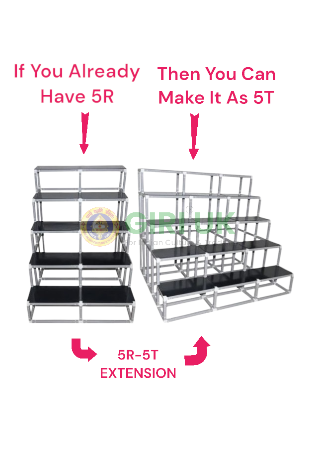 5 Steps 2-Width Regular Frame Golu Padi to 5 Steps 3-Width Triple Frame Golu Padi Extension (5R-5T)