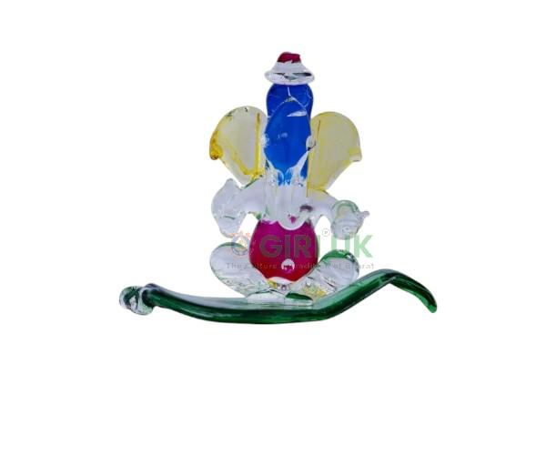 Glass  Leaf Ganesh – Small