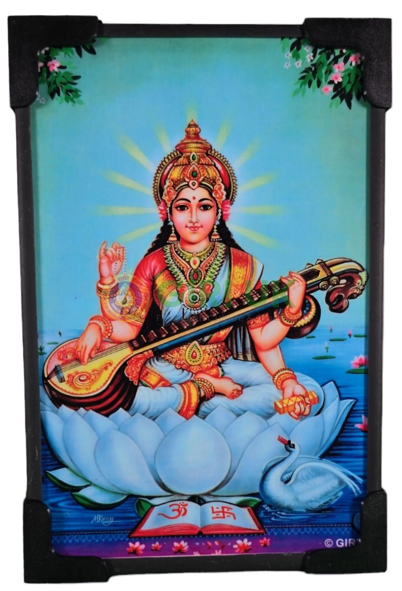 Saraswati Devi picture – 6 x 4 inches