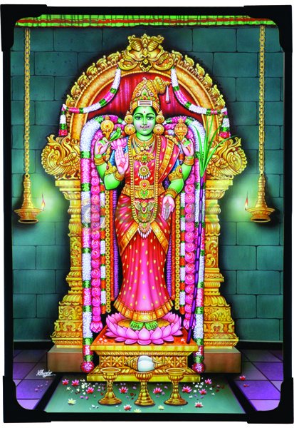 Sri Abirami Devi Picture - 6 x 4 inches