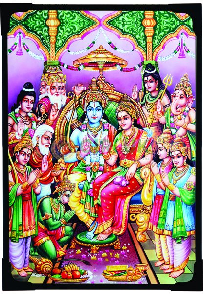 Sri Ram Darbar Picture - 6 x 4 inches