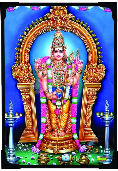 Thiruchendur Murugan Picture - 6 x 4 inch