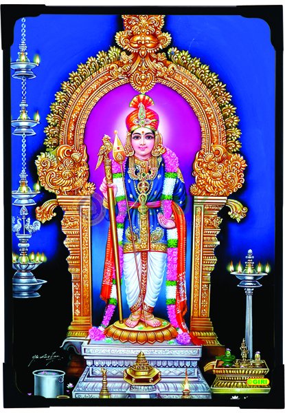 Pazhani Murugan Picture - 6 x 4 inch