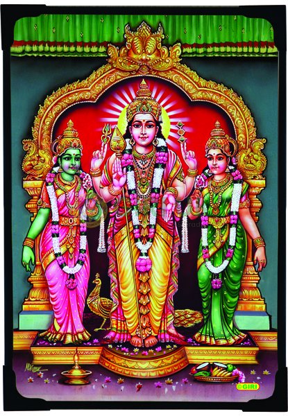 Murugan Valli Devayanai Picture - 6 x 4 inch