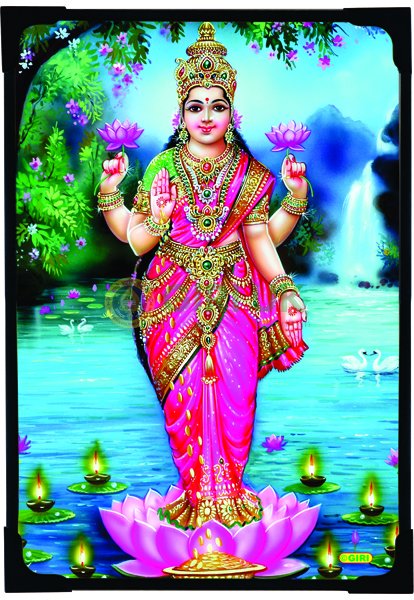 Sri Maha Lakshmi Picture - 6 x 4 inches