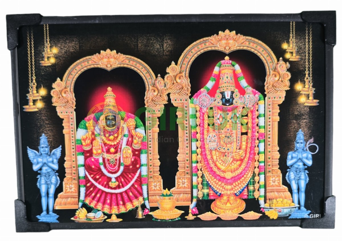 Tirumala Tirupati Balaji and Padmavathi Picture – 9 x 7 inches