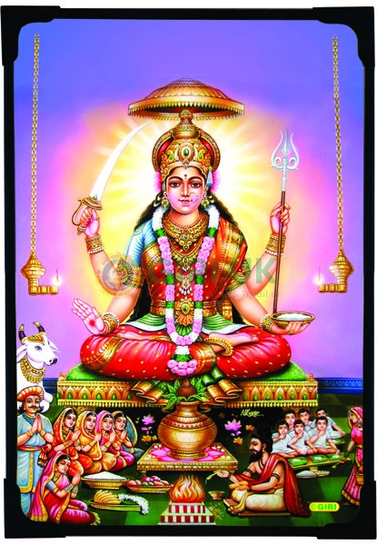 Santoshi Mata Picture - 9 x 7 inches