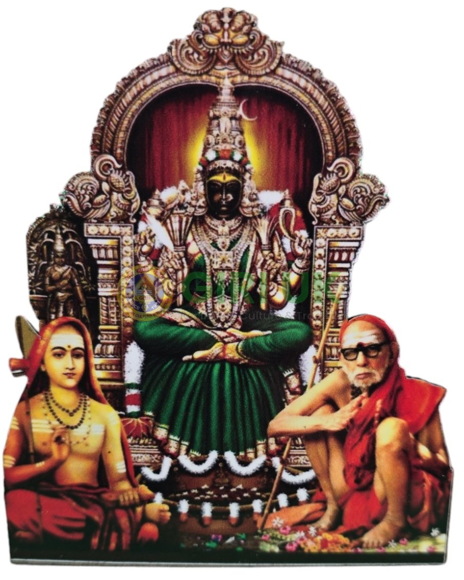 4 inch Sri Kamakshi Amman - Adi Shankara - Maha Periyava cutout