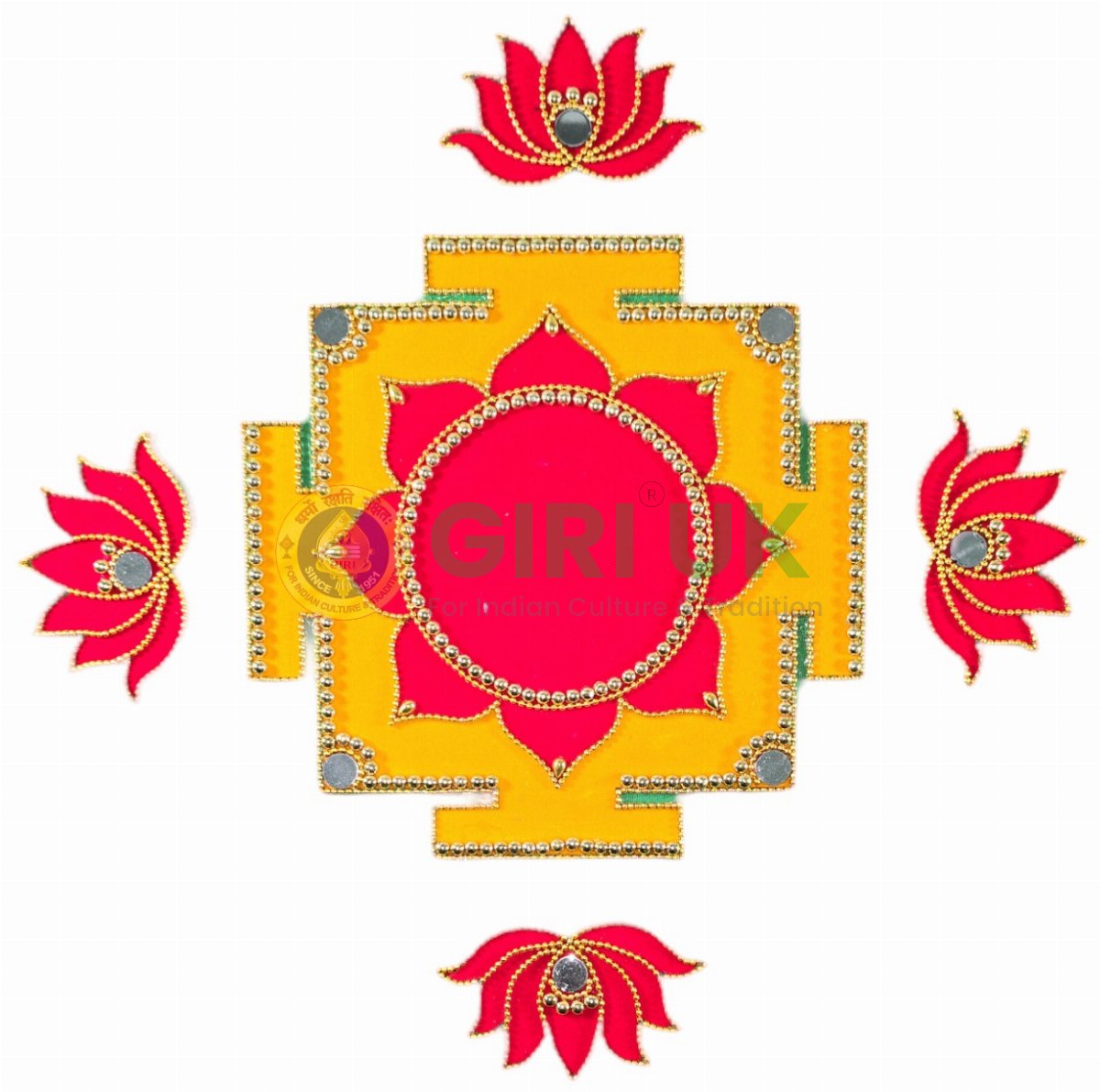 Rangoli Design - Devi Peedam - 8 Inch