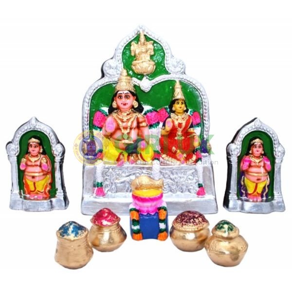 Kubera Dharbar Set - 12 Inches - Paper Mache