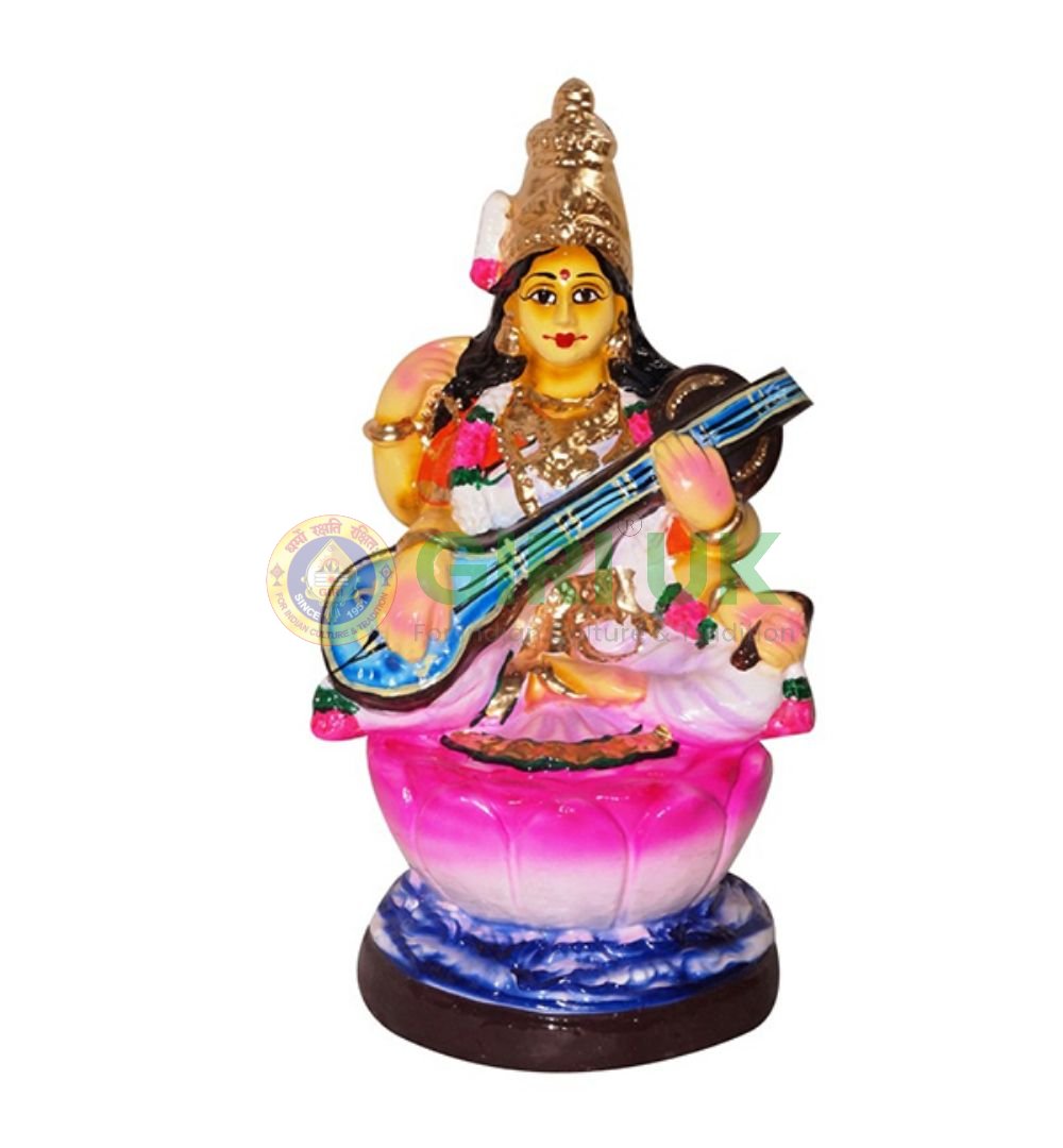 Saraswati - 10 Inches - Paper Mache