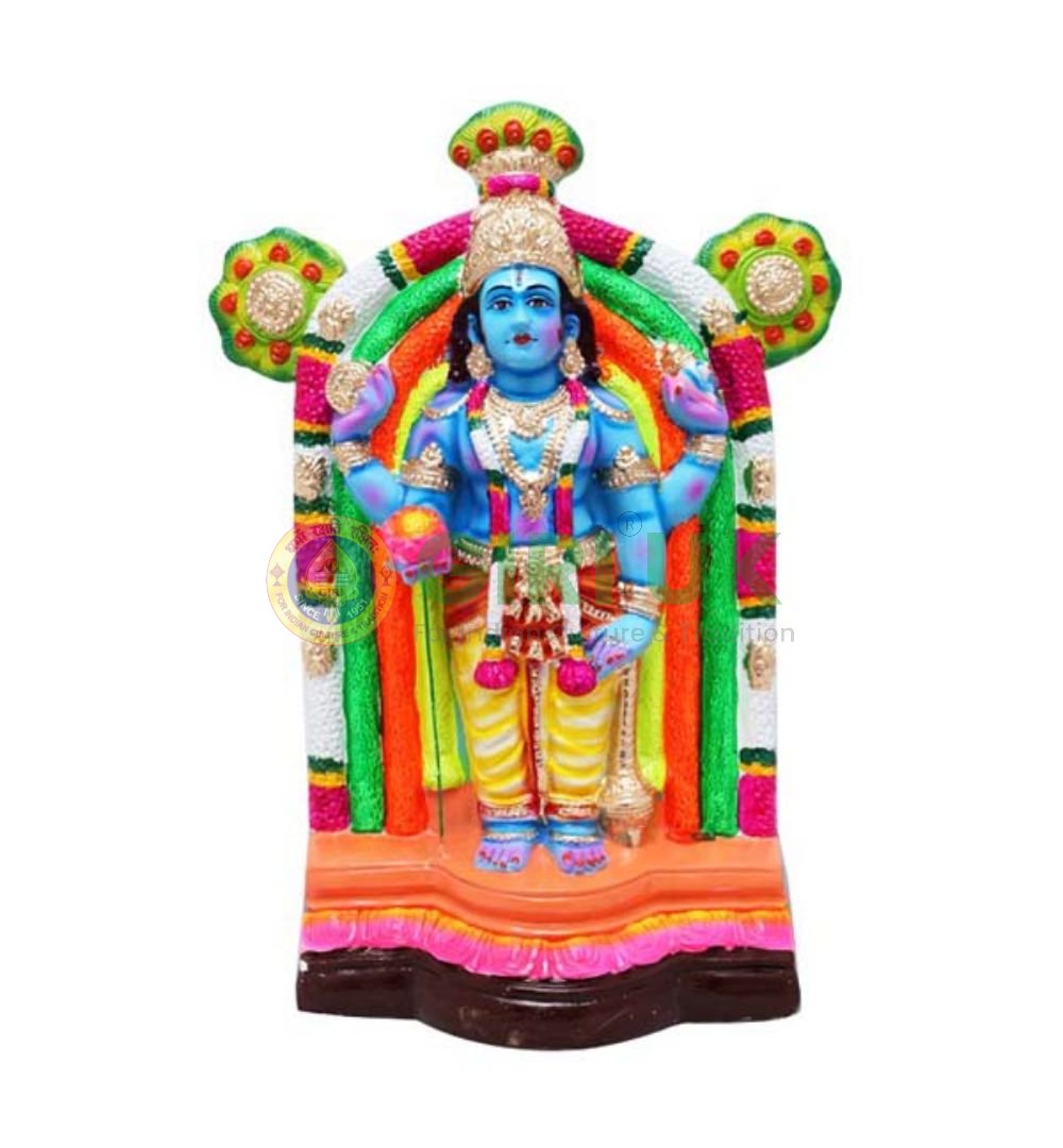 Guruvayurappan - 12 inches - Paper Mache