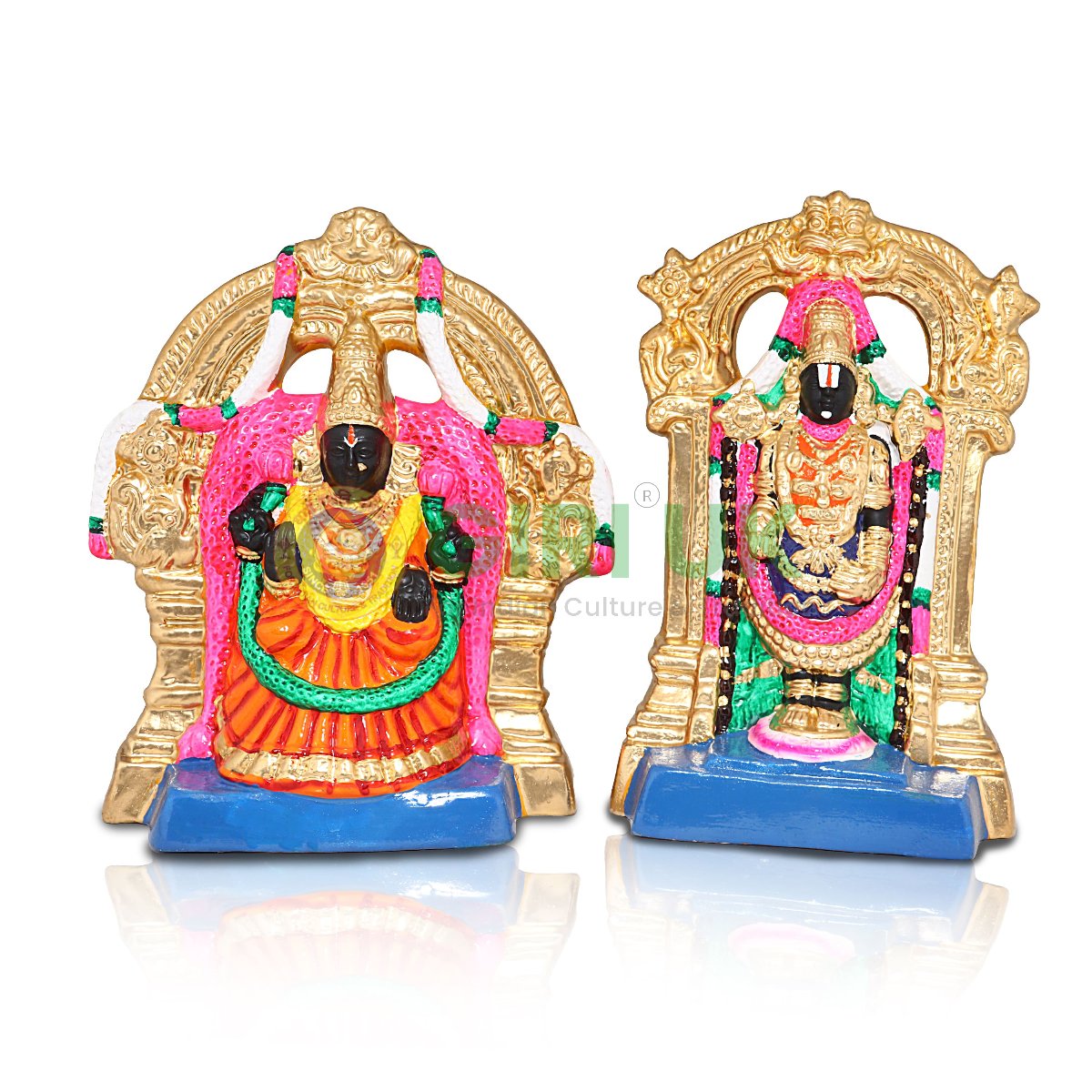 Perumal Thayar set - 12 inches - Paper Mache