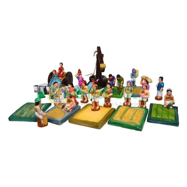 Vivasayam (Agriculture) Bommai Set - Clay - 5 inch