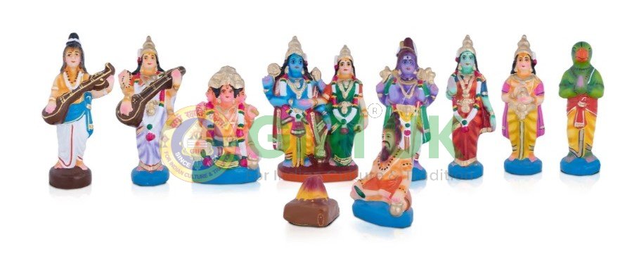 Clay Srinivasa Kalyanam Set- 10 x 3.5 Inches