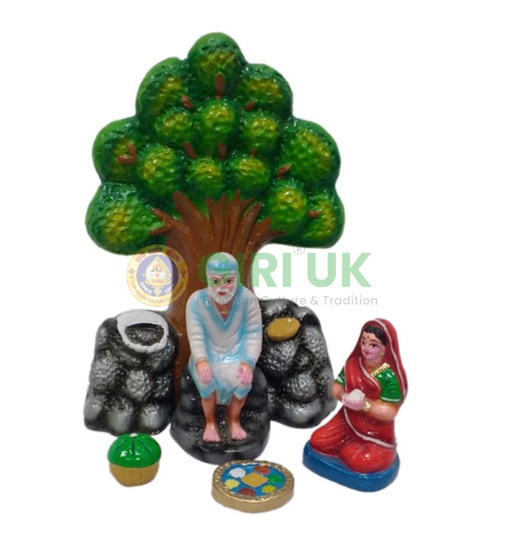 Sai Baba Bhojanam Set - 11.5 Inches - Paper Mache