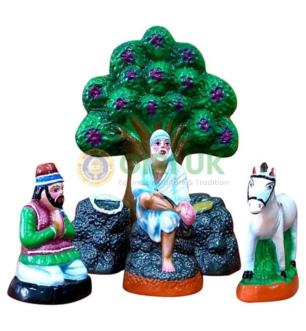 Sai Baba with Chakkubai Set - 12 Inches - Paper Mache