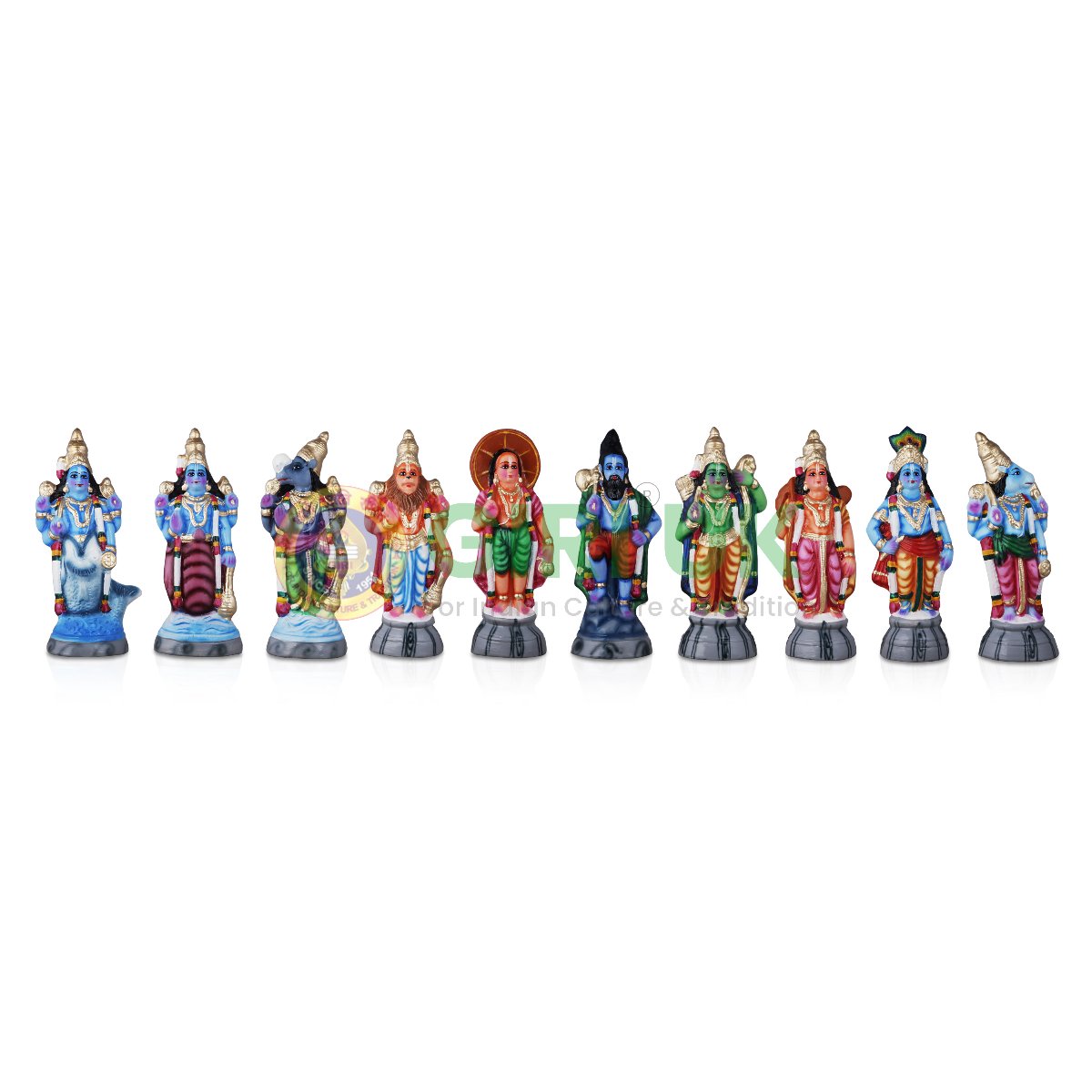 Dashavataram Set - 12 Inches - Paper Mache