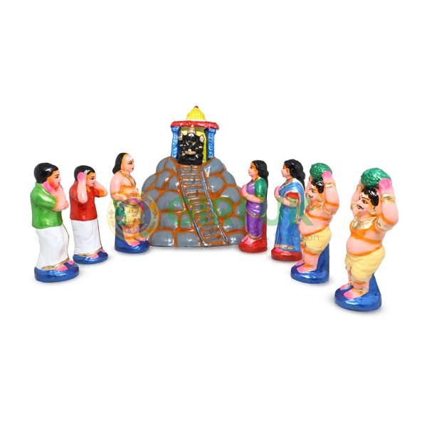 Trichy Uchi Pillaiyar Set - 15 Inches - Clay