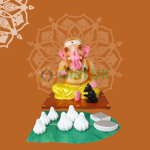 Kozhukattai Sapidum Ganapati Set - 13 Inches - Paper Mache