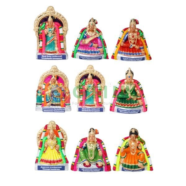 Nachiyar Thirukolam Set - 8 Inches - Clay