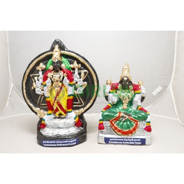 Kumbakonam Chakrapani Set - 12 Inches - Clay