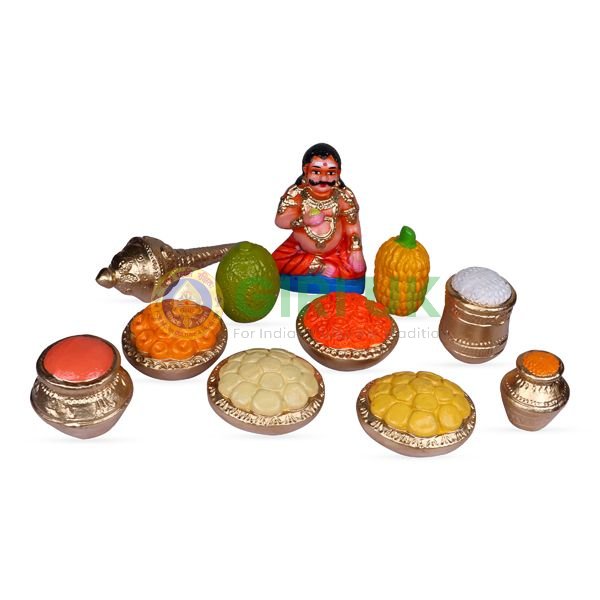 Maya Bazaar  Set - 7.5 Inches - Clay