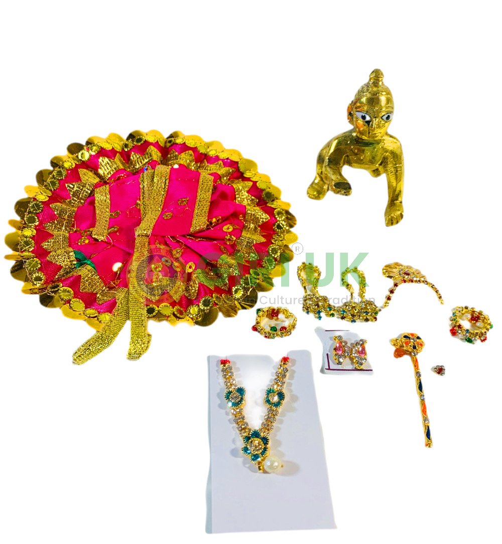 Crawling Baby Krishna with accessories