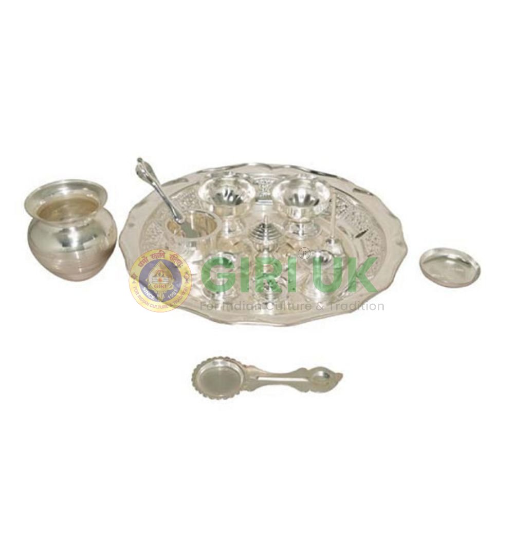 Silver Plated Puja Set