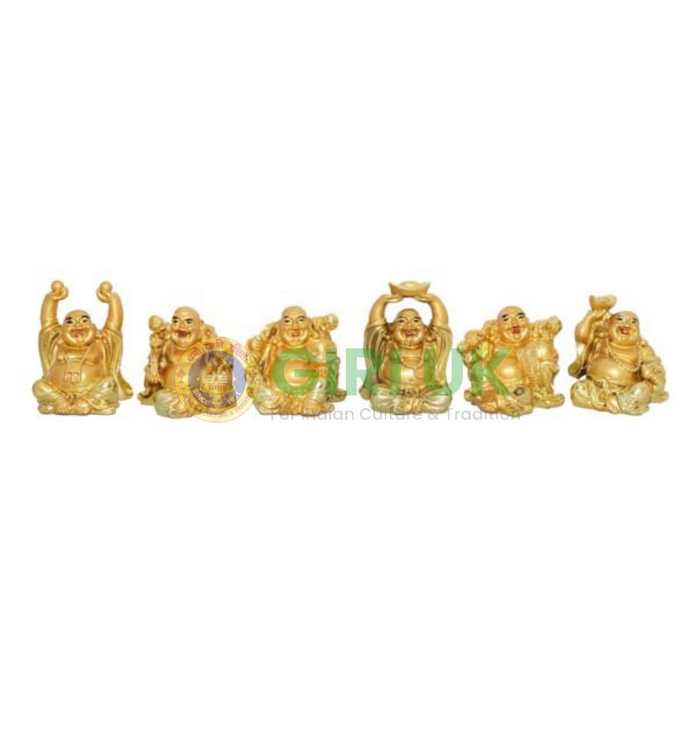 Laughing Buddha Set - Brass - 5pcs