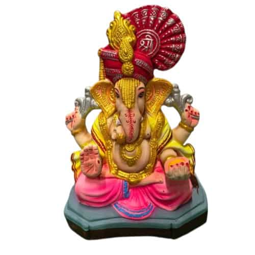 MH Ganapathy Elegant Crown Colour - Clay - 10 Inch -  Right TrunK