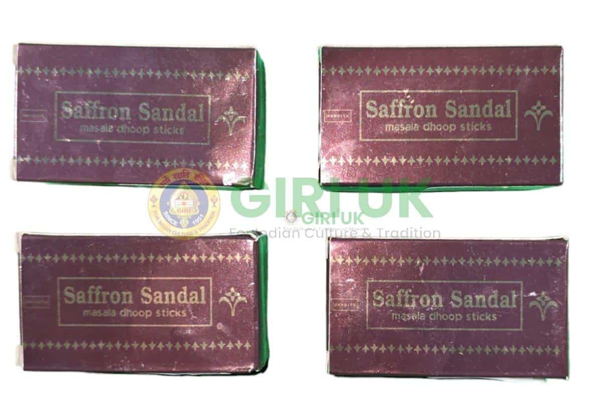 Nandita Saffron Sandal Masala Dhoop Stick 15Pcs-(Pack of 4)