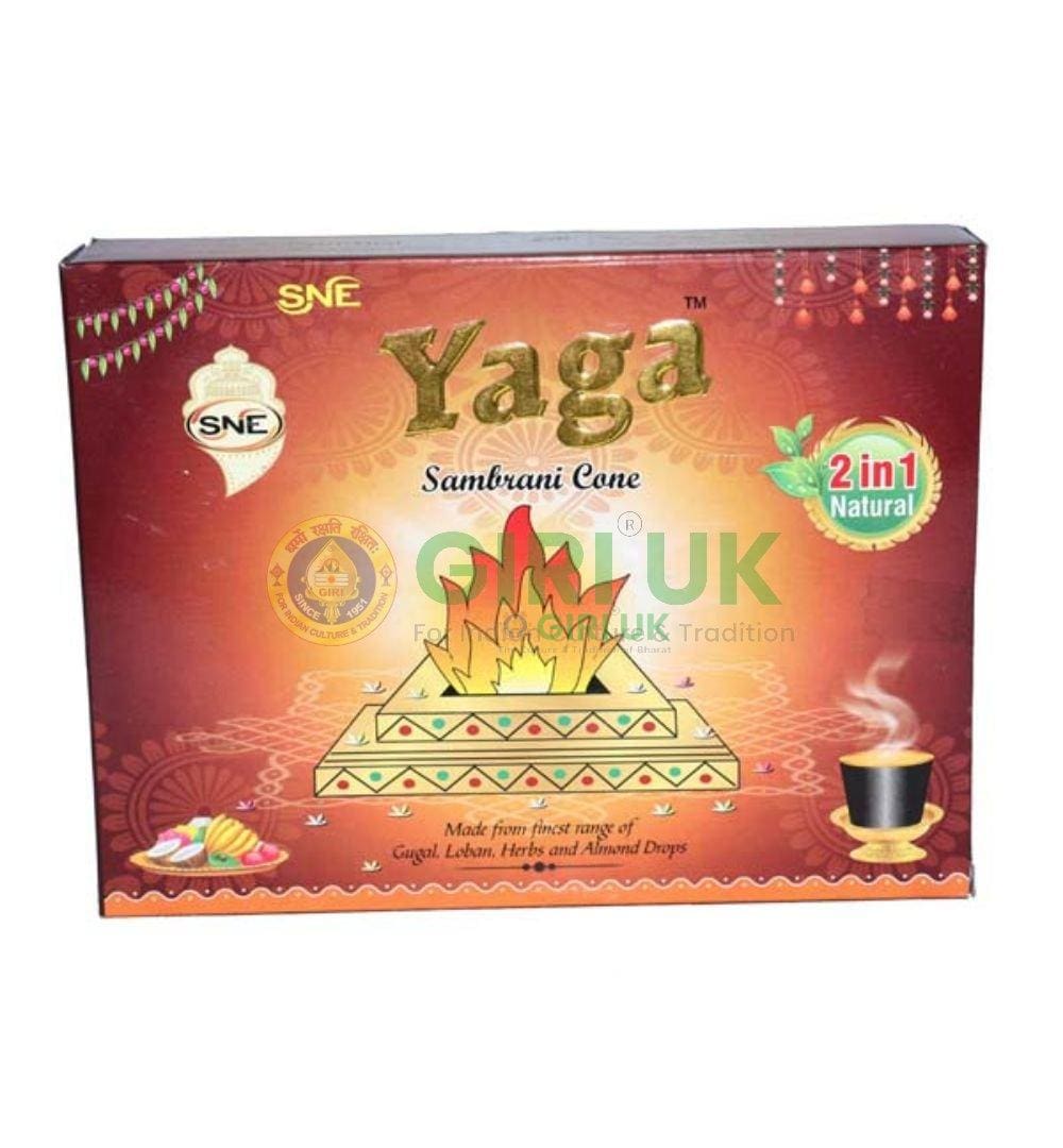 Yaga 2 in 1 Sambrani (Incense) cones - 12pcs