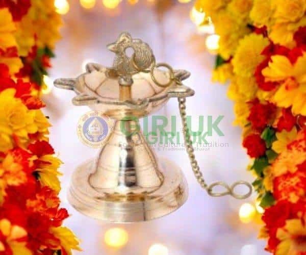 Saptamukhi Brass Lamp with Chain