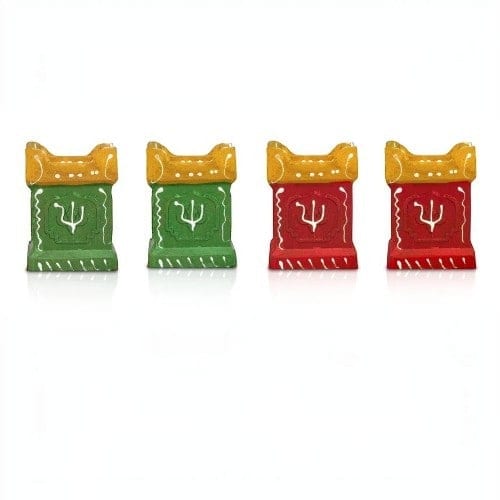 Fancy Tulsi Lamp - Clay - 4 Pcs Set