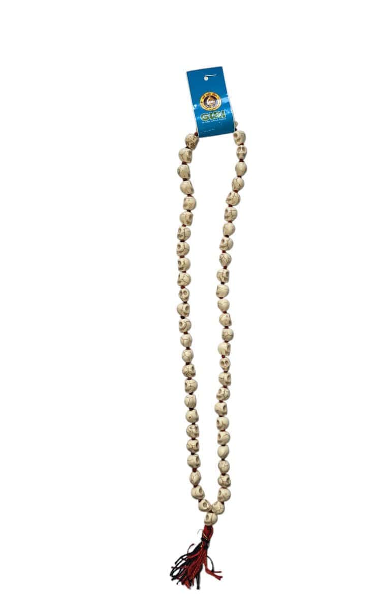 Mund-Skeleton Mala White Small 54 Beads - 10 mm