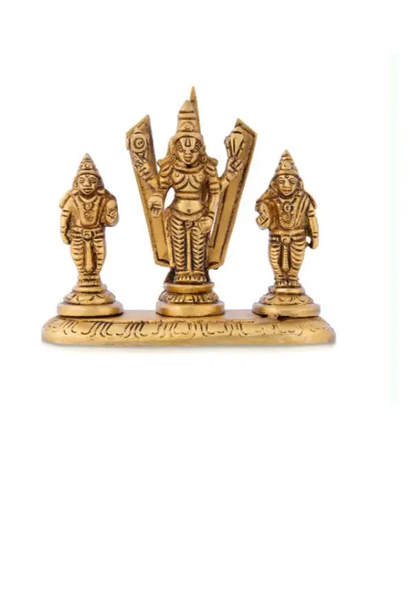 Balaji Sridevi Boodevi With Namam - Brass AF - 3 Inch - 325 Gms