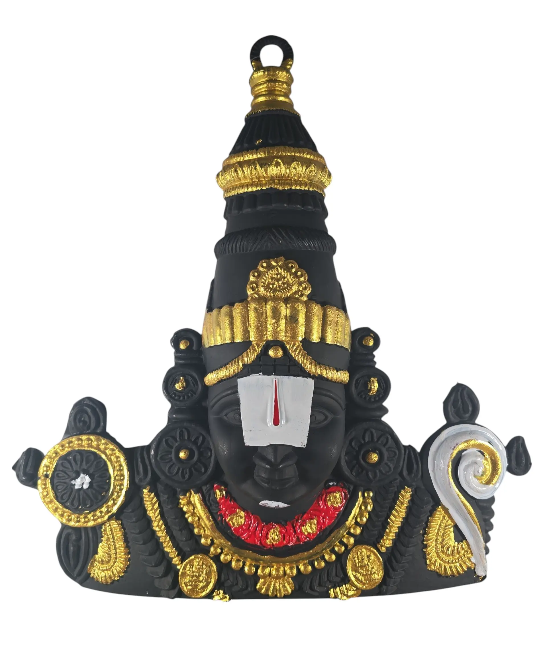 Wall Hanging Balaji Head - Gold - Plastic - 15.5 Inch