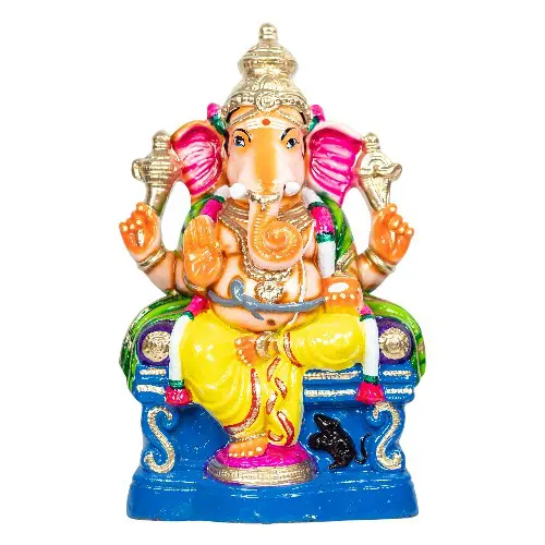 Ganapathi Simhasanam - 18 Inch - Colour Left Trunk