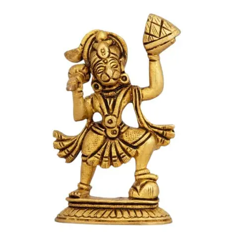 Hanuman Lifting Sanjeevi - Brass AF - 3.5 Inch - 205 Gms