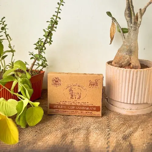 Organic Herbal Cup Sambrani from Cow Dug