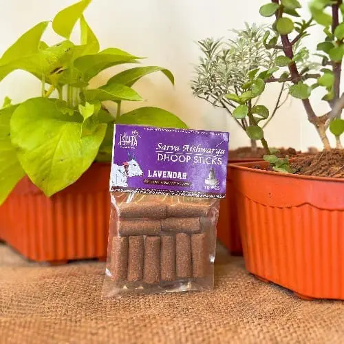 Organic Lavander Dhoop Sticks from Cow Dug