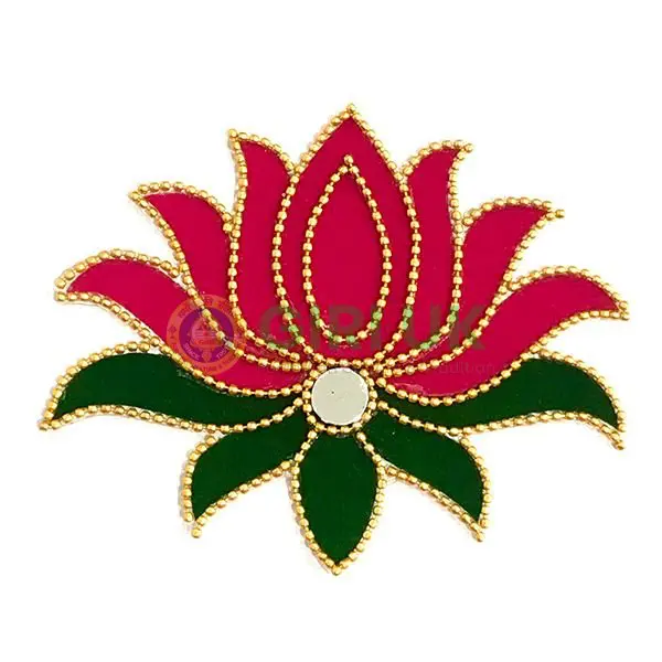 Lotus Rangoli - 4 x 5 inch