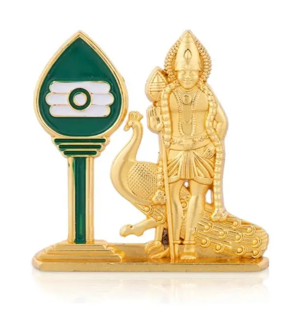 Murugan with Vel - GP Enamel - 2.5 Inch
