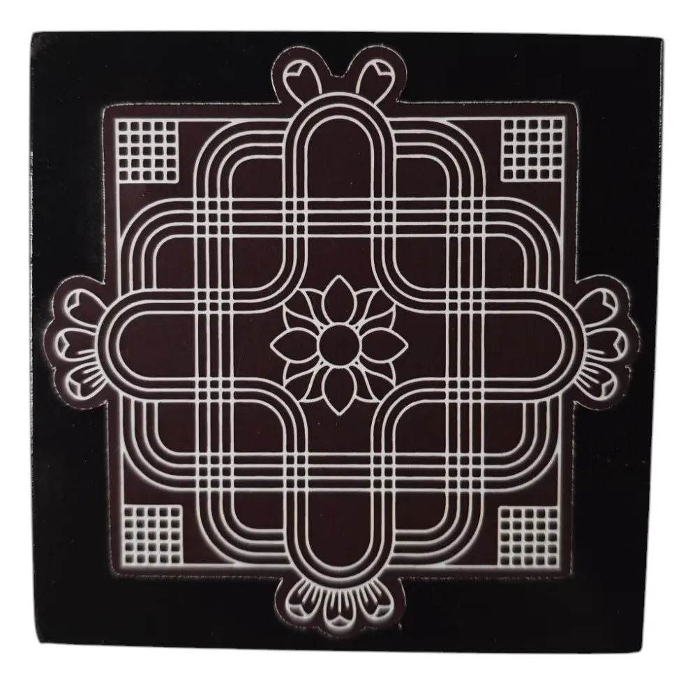 Manai – Rangoli Design 1– Square – 4×4 Inch