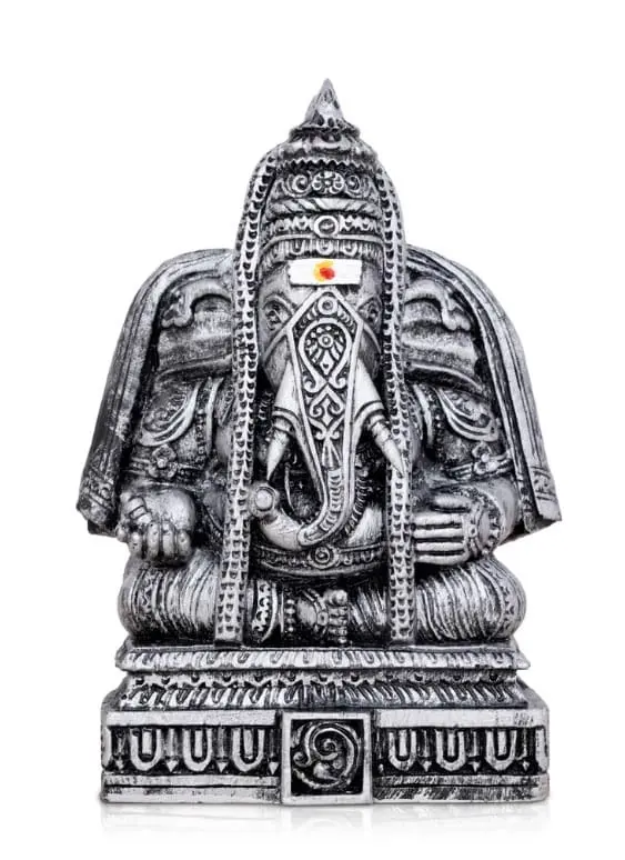 Pillayarpatti Ganesha - Resin - Stone Finish - 6 Inch