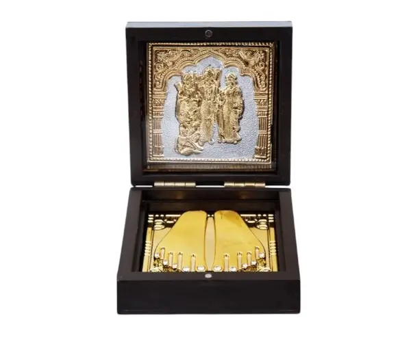 Puja Box Mini Gold - Ram Darbar