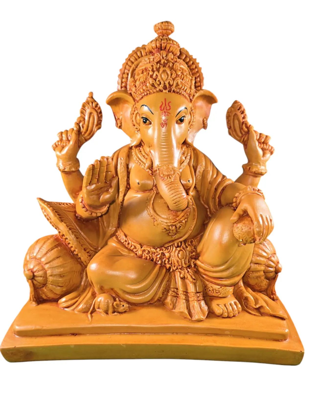 Wooden Lord Ganesh Idol Statue